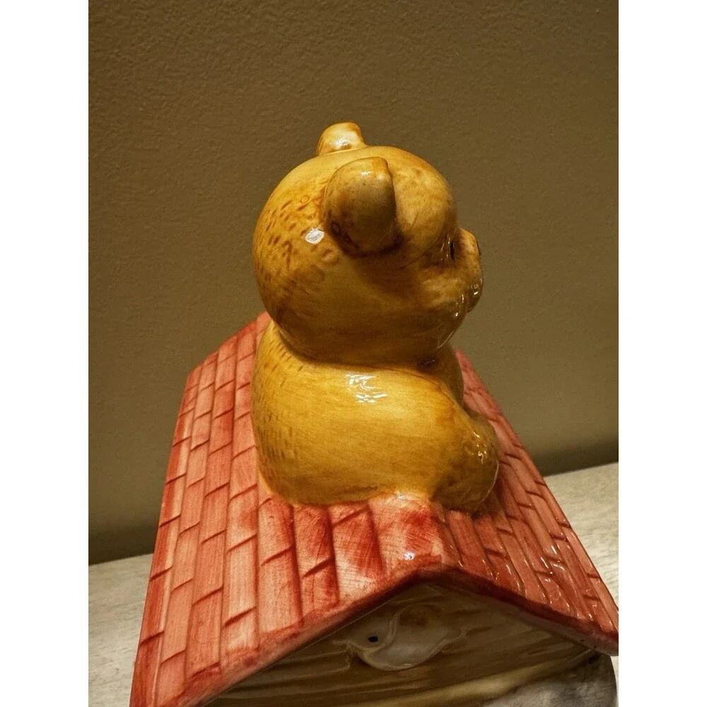 Vintage Jay Import Noahs Ark Ceramic Cookie Jar 3D Animal Collectible 11”
